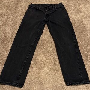 Relaxed Fit Black Denim Jeans